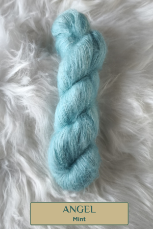 Madeja de mohair y seda “ANGEL” - Mint