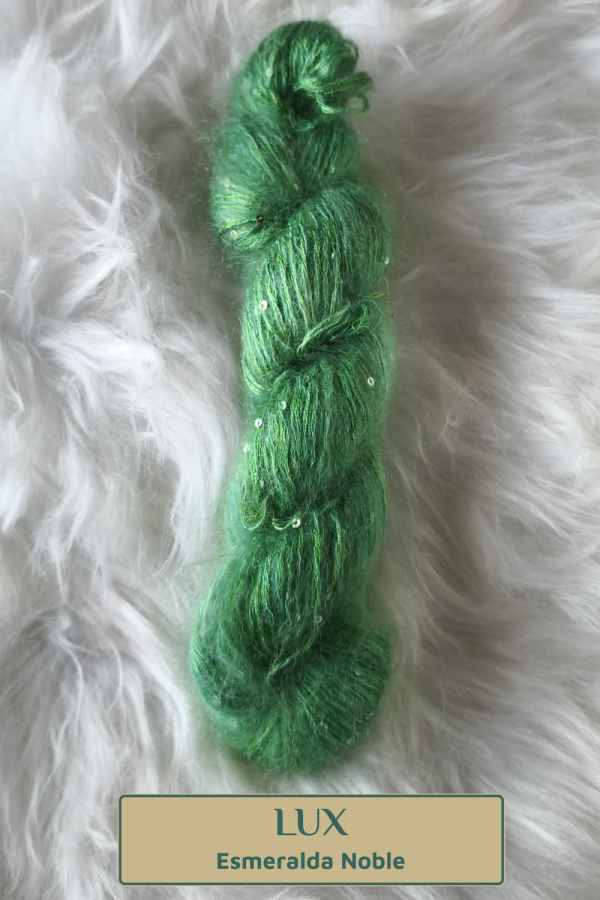 Madeja de mohair y seda "LUX" (con lentejuelas) - Imagen 3