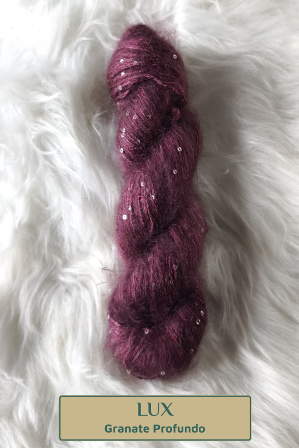 Madeja de mohair y seda "LUX" (con lentejuelas) - Imagen 2