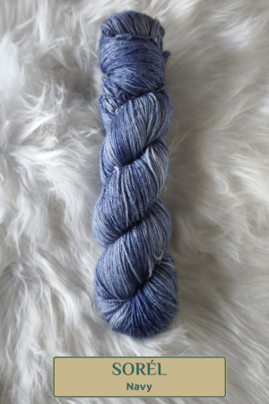 Madeja de lana «SORÉL» (BFL, seda y cashmere) - Navy