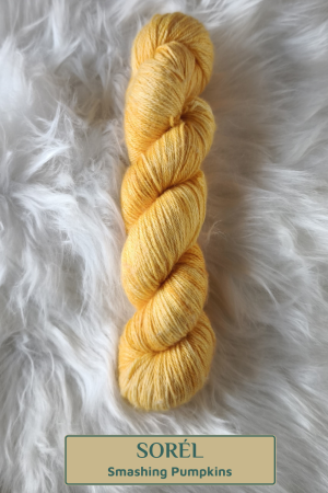 Madeja de lana «SORÉL» (BFL, seda y cashmere) - Smashing Pumpkins